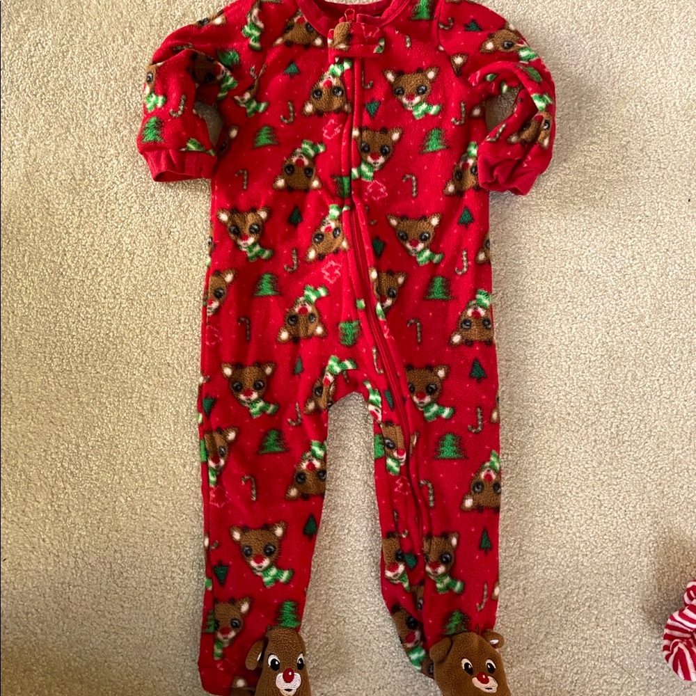 6-9 month Christmas footie pajamas